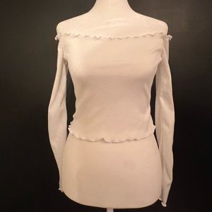 Boohoo small ribbed crop top